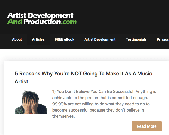Artist Development and Production